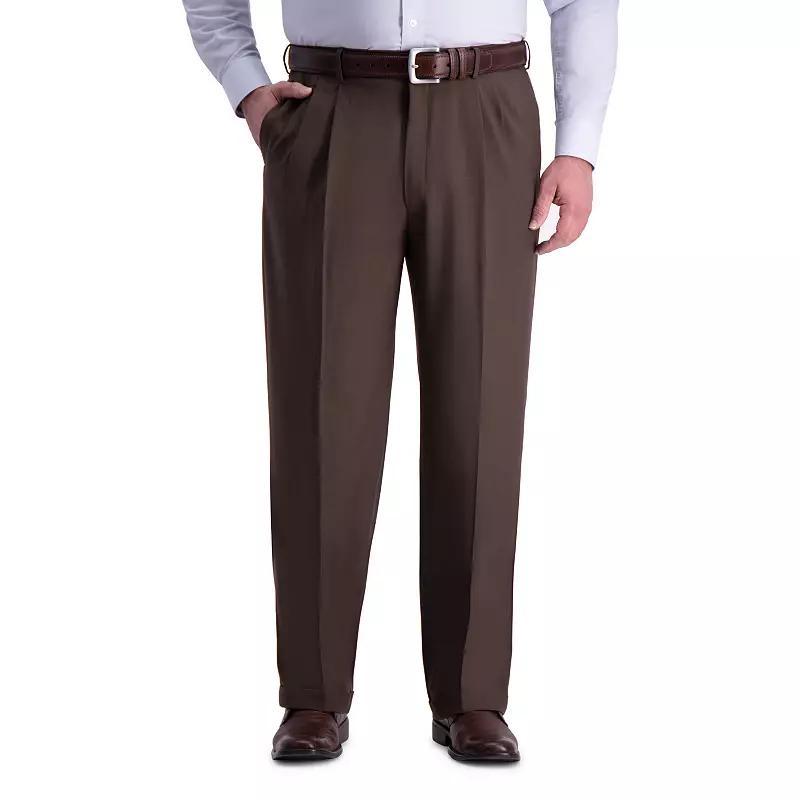 Big & Tall Haggar Premium Comfort Classic-Fit Pleated Hidden Expandable Waistband Dress Pants, Mens Product Image