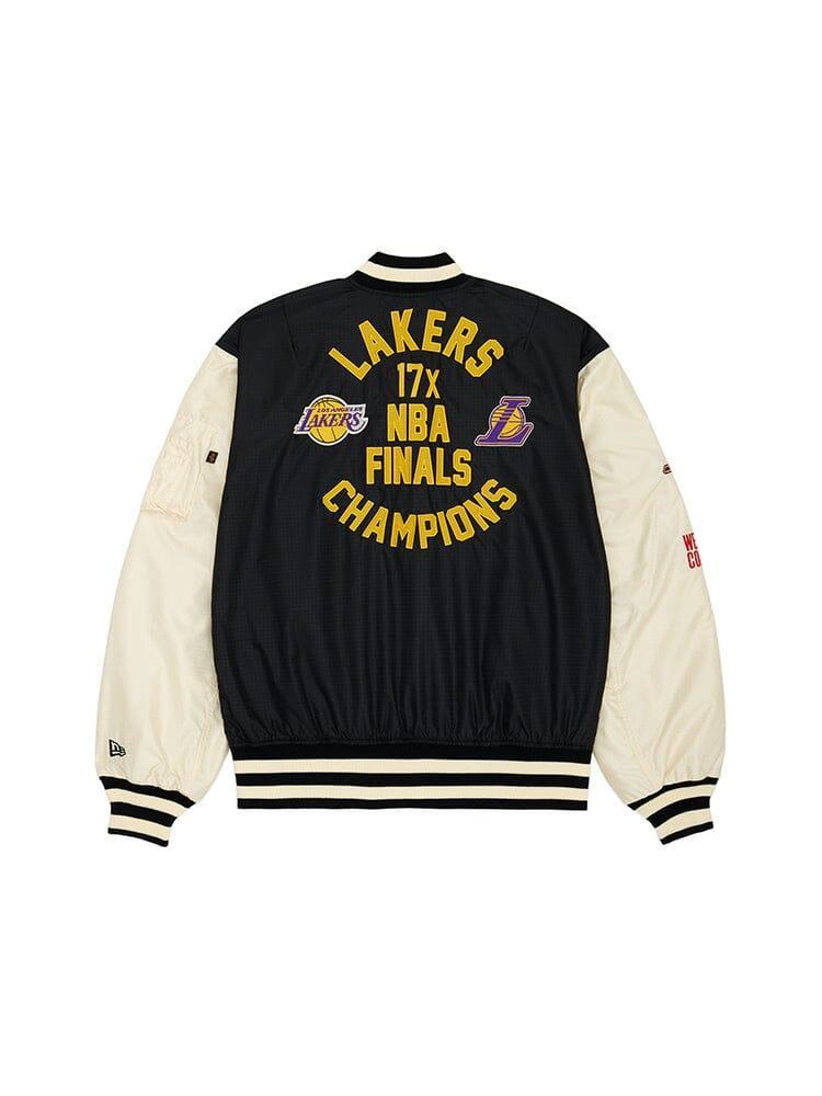 LOS ANGELES LAKERS X ALPHA X NEW ERA L-2B BOMBER JACKET Product Image