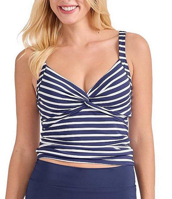Tommy Bahama Pearl Solid Texture Pique Skirted Swim Bottom Product Image
