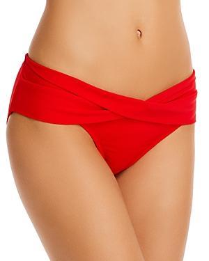 Robin Piccone Ava Solid Twist-Front Bikini Bottom Product Image