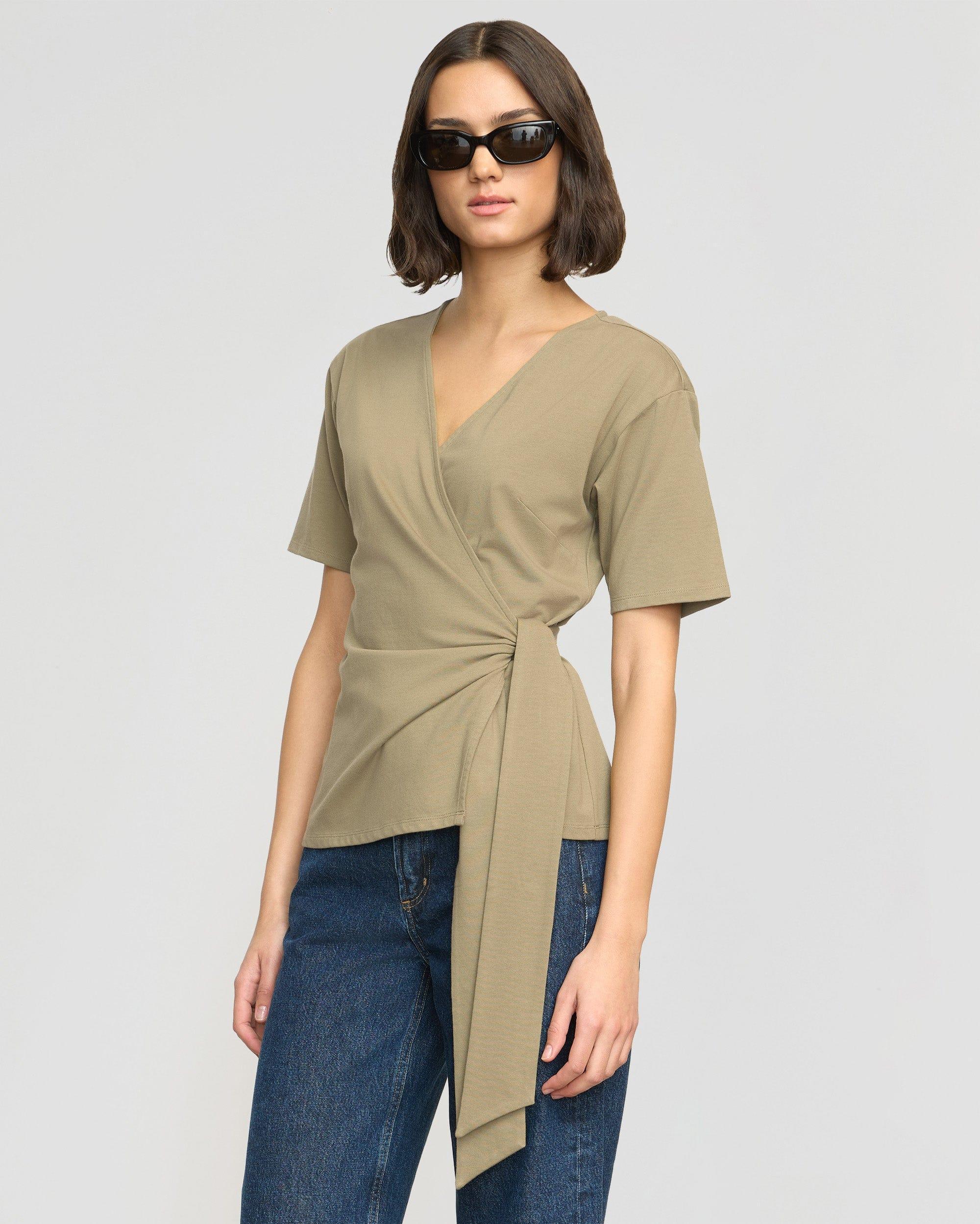 Sena Organic Cotton Wrap Tee Product Image