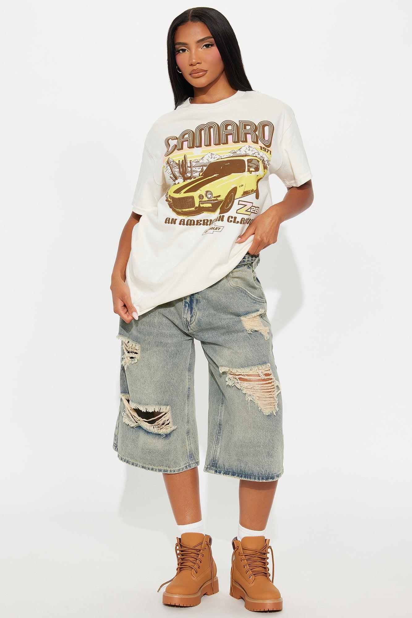 Camaro Desert Oversized Tee - Natural Female Product Image