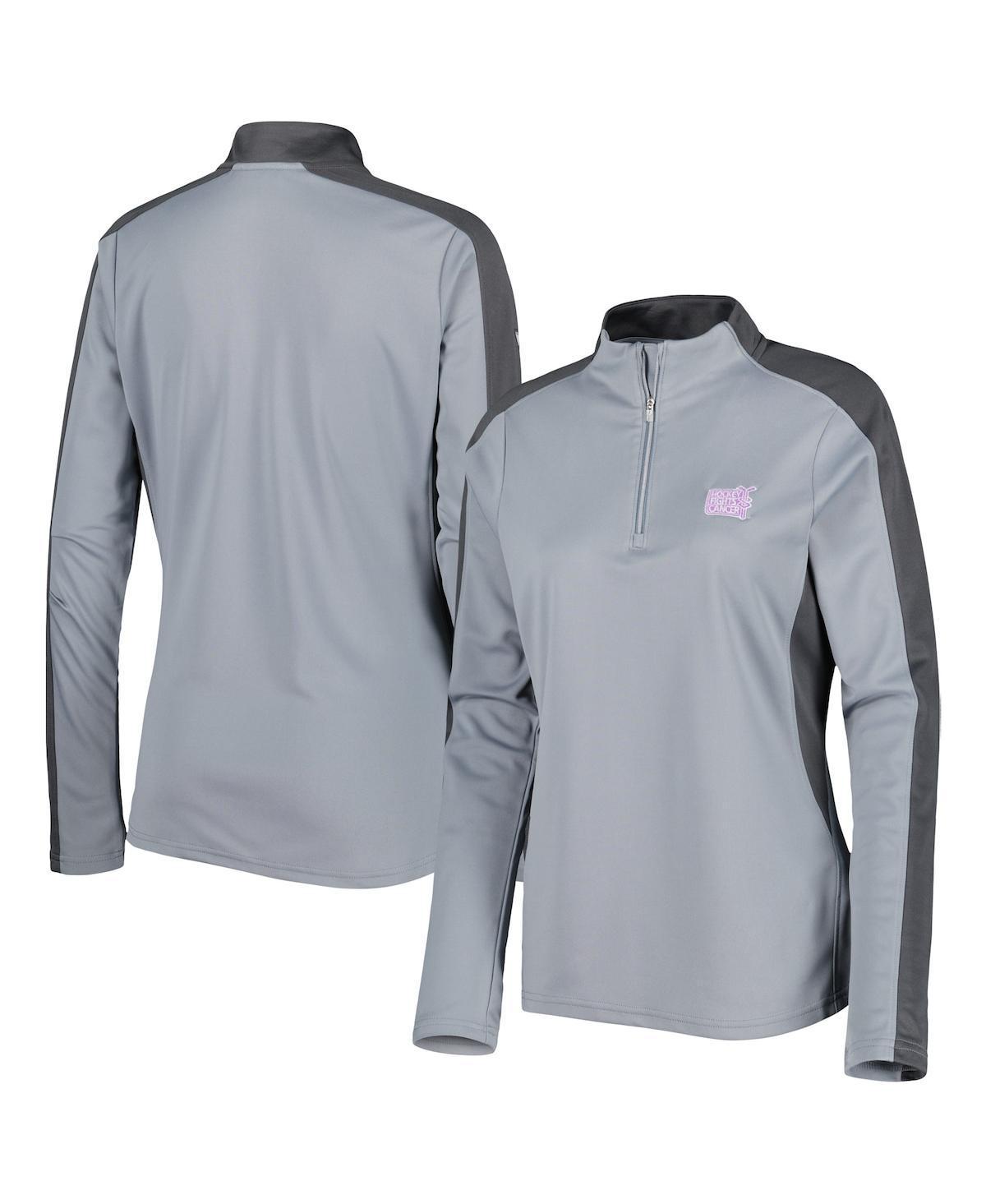 Womens LevelWear Gray Nhl 2022 Hockey Fights Cancer Remi Quarter-Zip Top Product Image