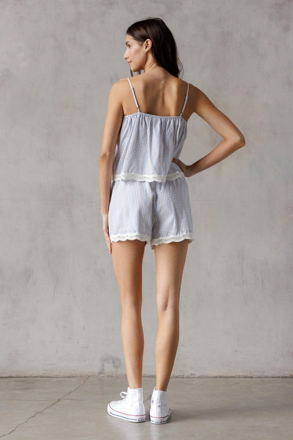 Elani Floral Shorts Blue Product Image