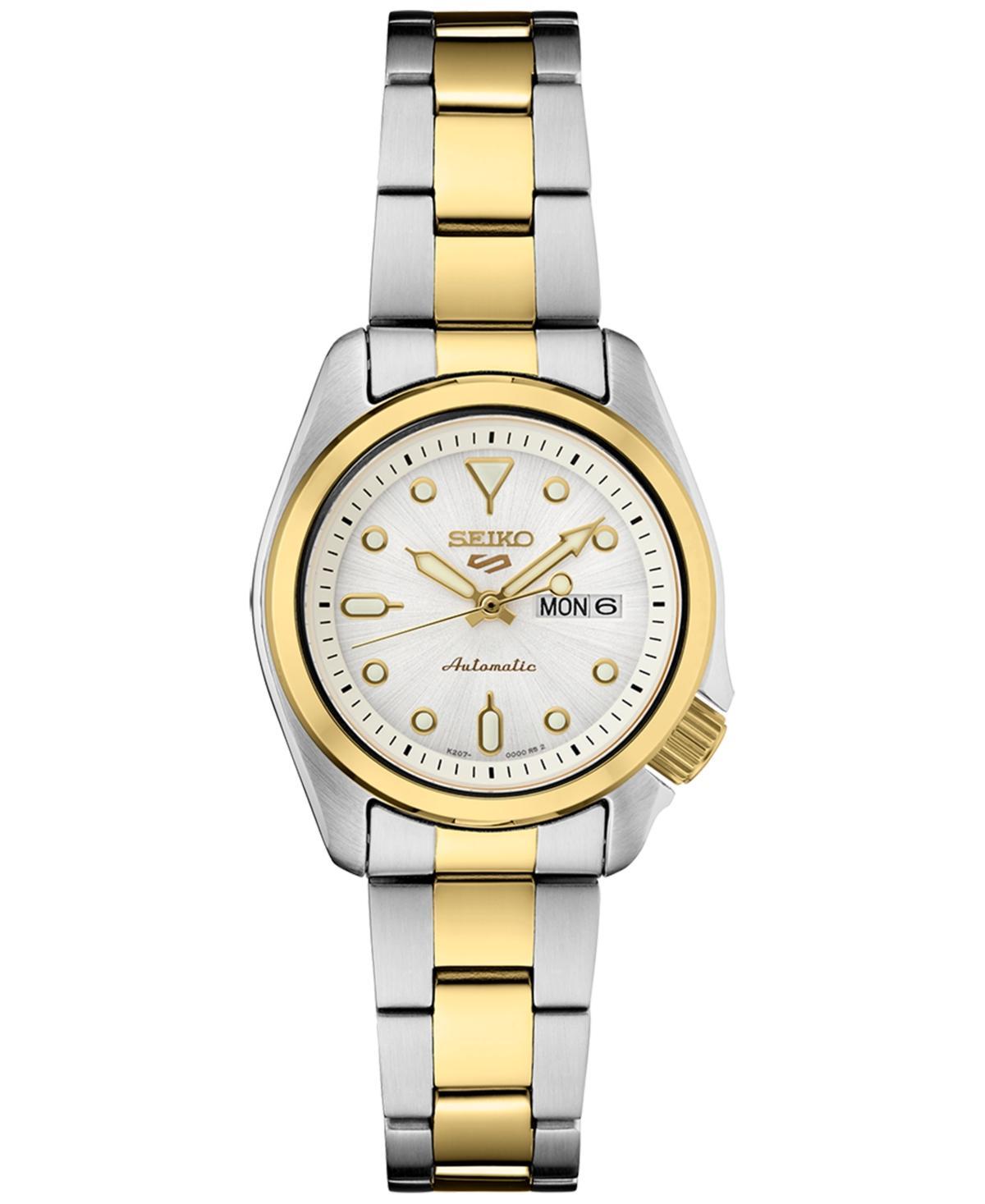 Seiko Womens Automatic 5 Sports Two-Tone Stainless Steel Bracelet Watch 28mm Product Image