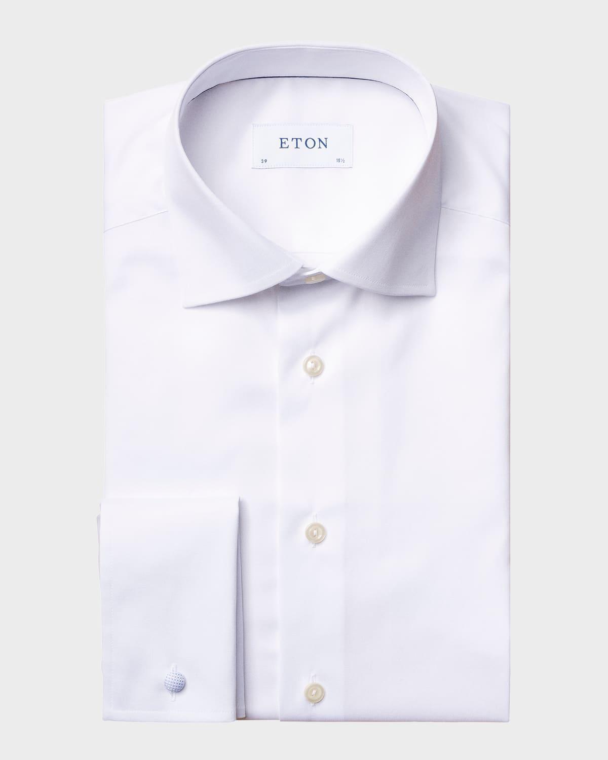 Mens Contemporary-Fit French-Cuff Twill Dress Shirt Product Image