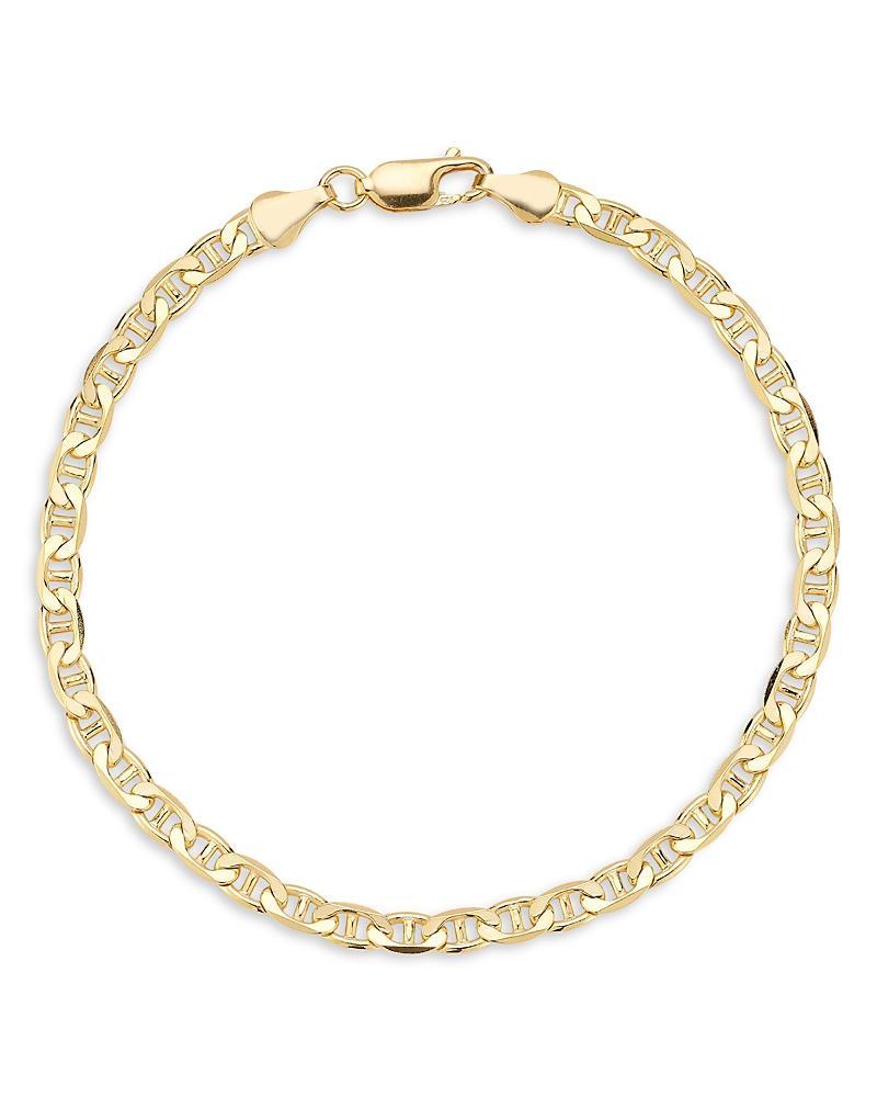 Milanesi And Co 18K Yellow Gold On Sterling Silver 4mm Mariner Link Chain Bracelet Product Image