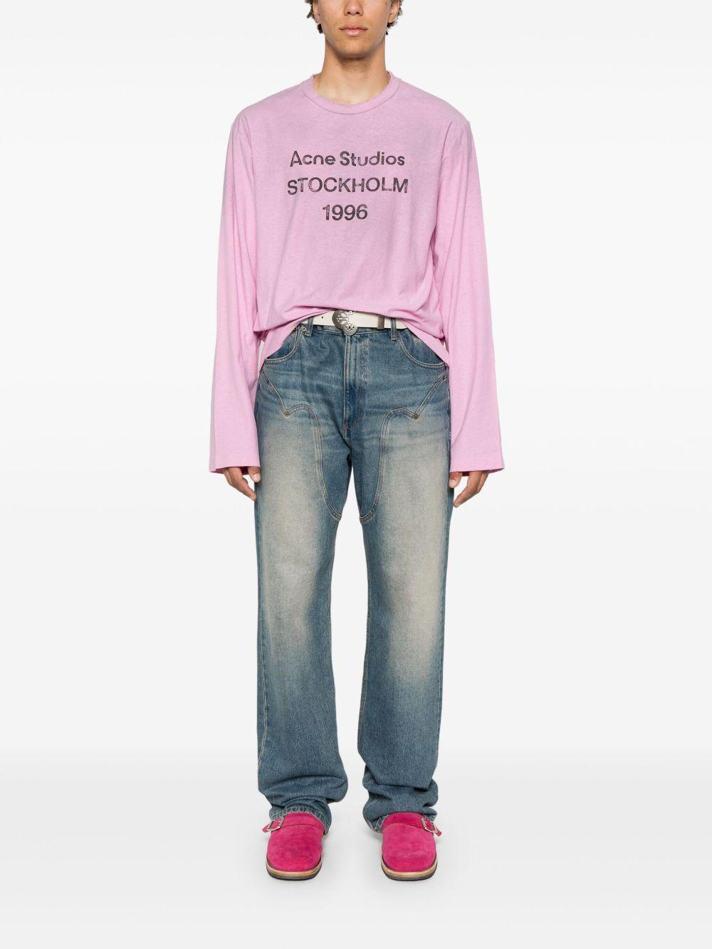 logo-print distressed T-shirt Product Image