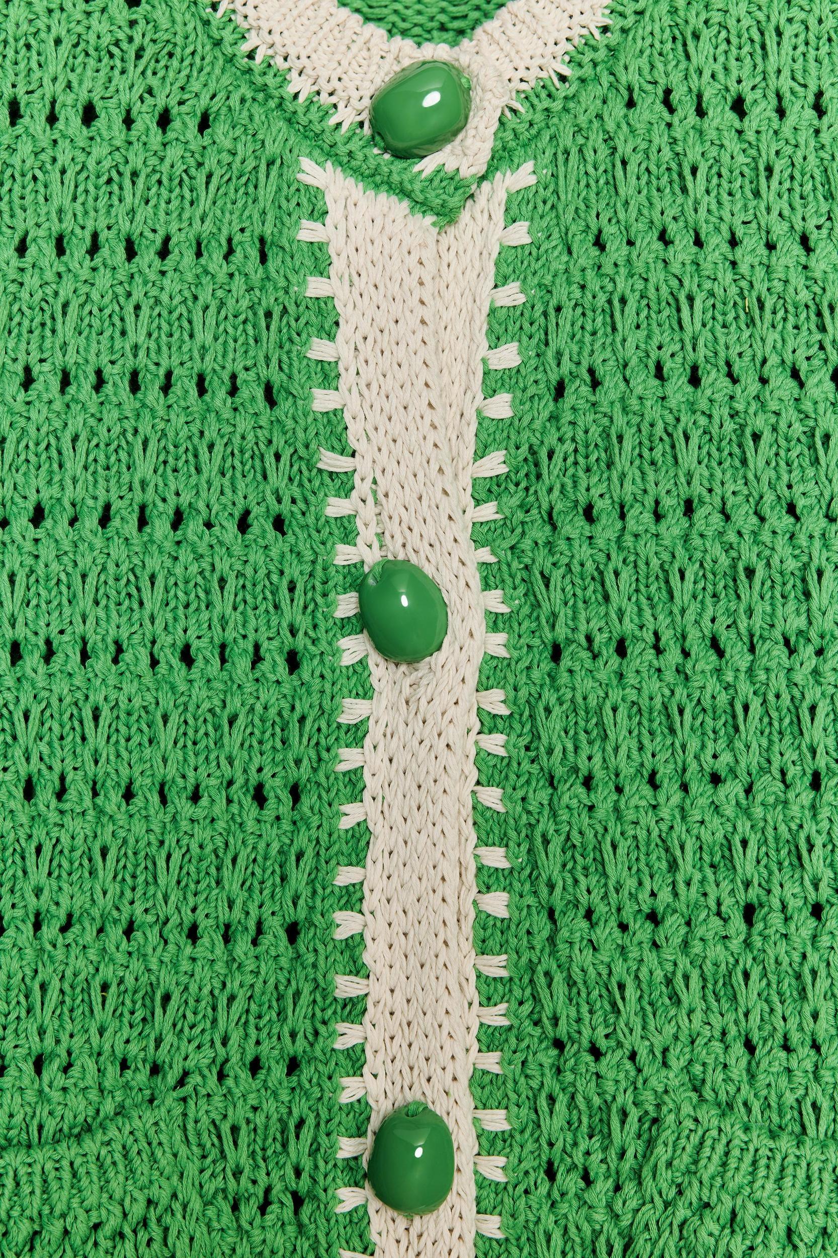 LARGE BUTTON KNIT VEST TOP Product Image