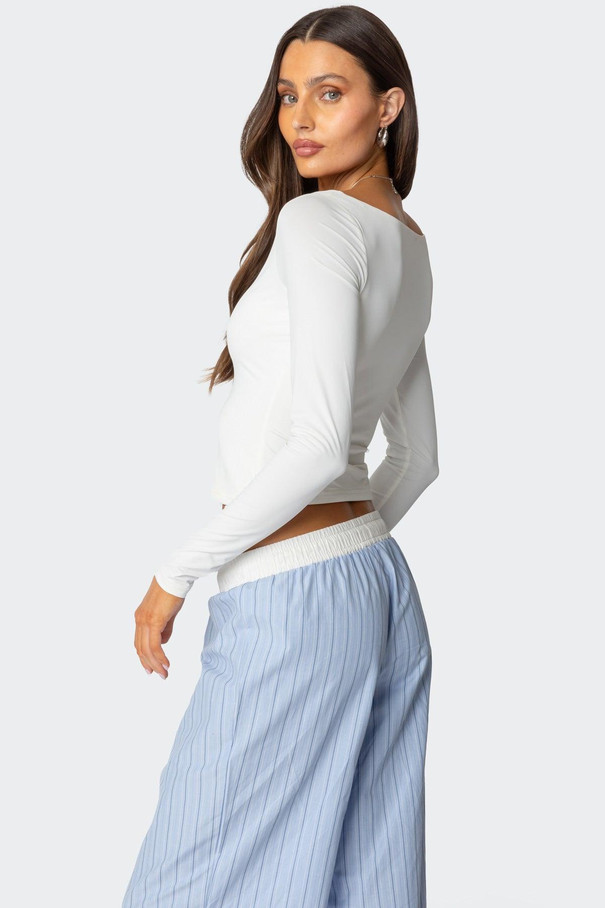 Erez Contrast Waist Striped Pants Product Image