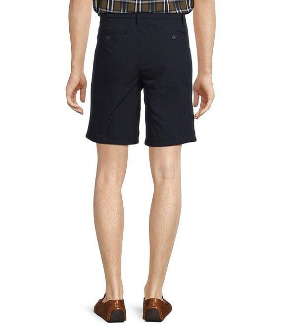 Roundtree & Yorke Casuals Flat Front Straight Fit Seersucker Plaid 9#double; Inseam Shorts Product Image