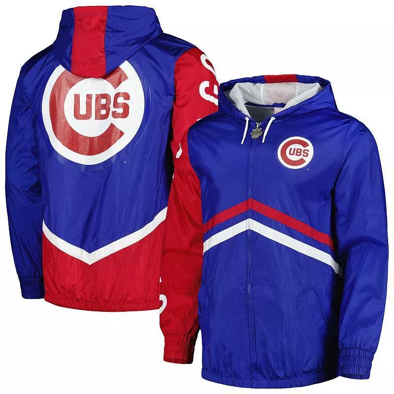 Men's Mitchell & Ness  Royal Chicago Cubs Undeniable Full-Zip Hoodie Windbreaker Jacket, Size: Large, Blue Product Image