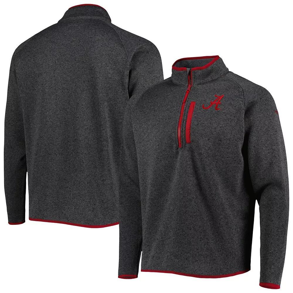 Men's Columbia Charcoal Alabama Crimson Tide Canyon Point Omni-Shield Raglan Half-Zip Top, Size: Small Product Image