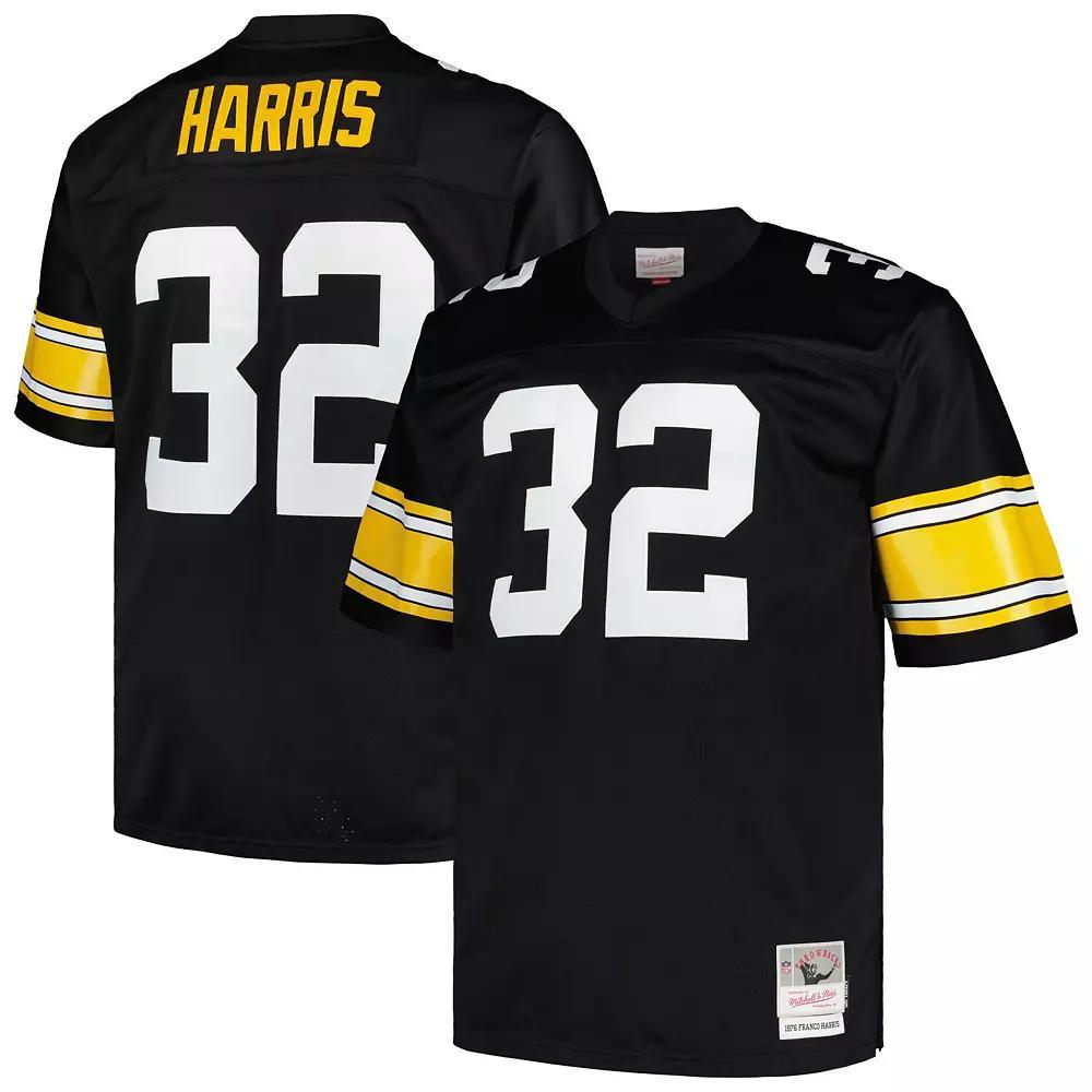 Men's Mitchell & Ness Franco Harris Black Pittsburgh Steelers Big & Tall 1976 Legacy Retired Player Jersey, Size: 5XLT Product Image