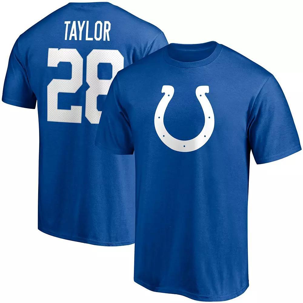 Men's Fanatics Branded Jonathan Taylor Royal Indianapolis Colts Player Icon Name & Number T-Shirt,  Product Image