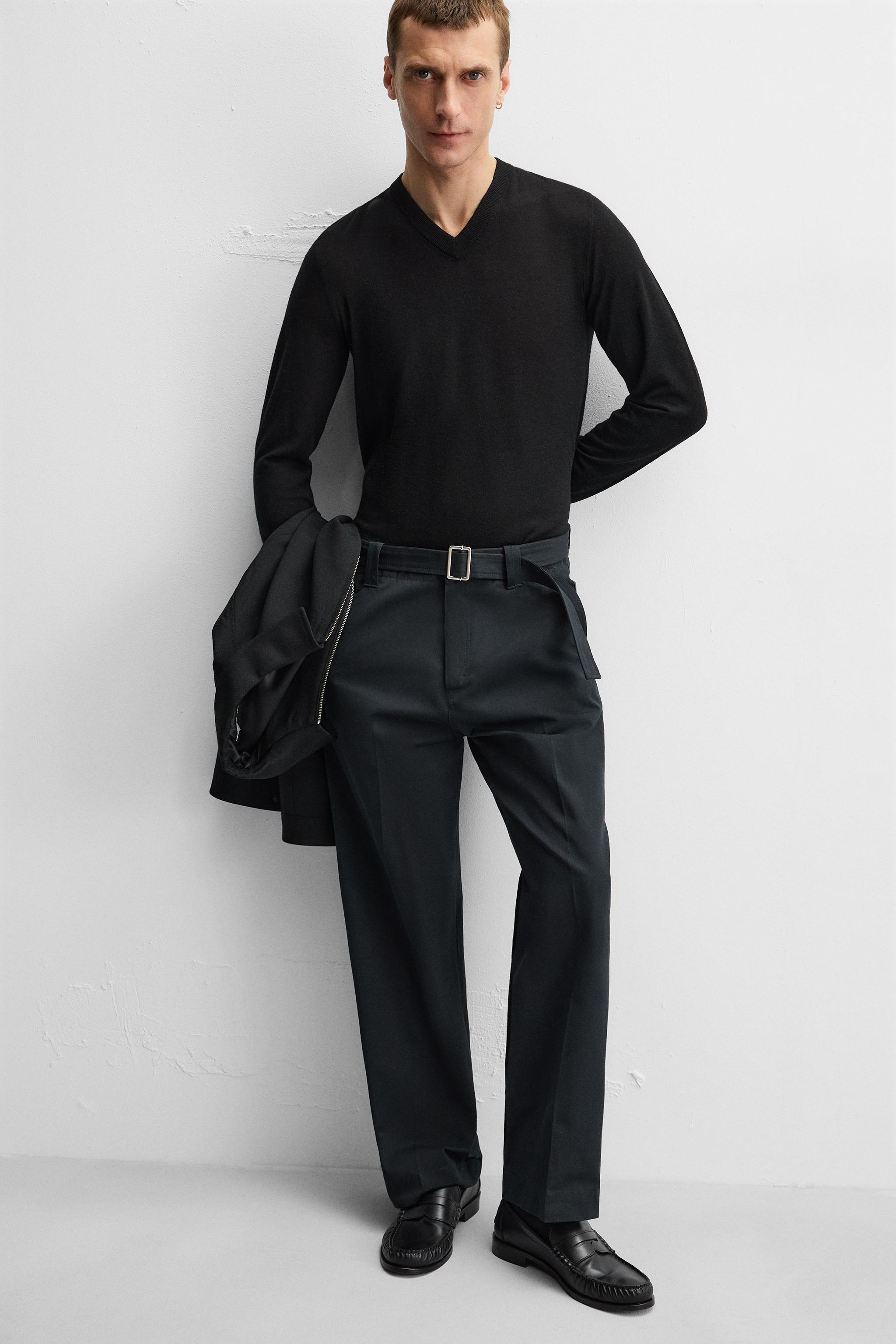 LIMITED EDITION STRAIGHT FIT BELTED PANTS Product Image