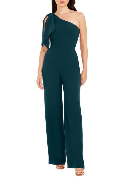 Womens Tiffany Asymmetric Stretch Crepe Wide-Leg Jumpsuit Product Image