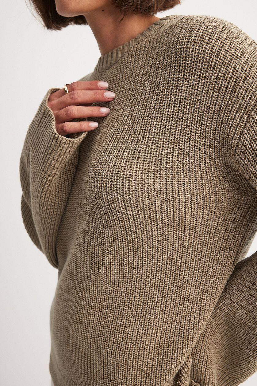 Round Neck Knitted Sweater Product Image