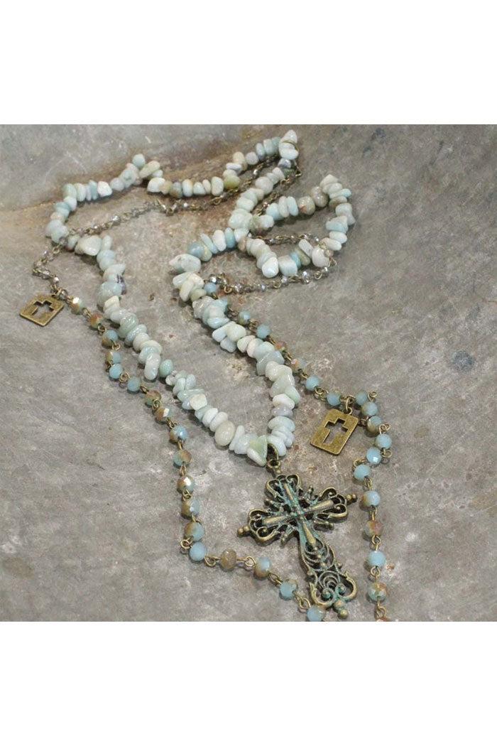 Double Layered Cross Necklace Product Image