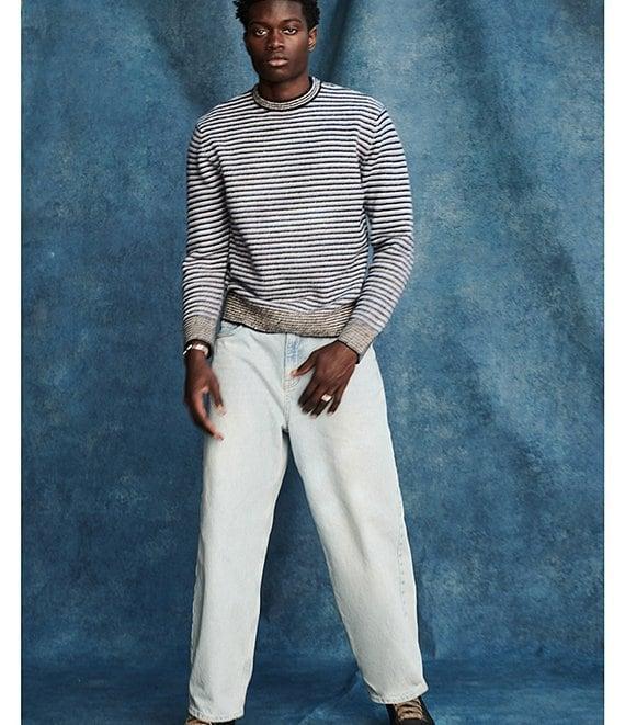 BDG Urban Outfitters Long Sleeve Micro Stripe Wool Blend Sweater Product Image