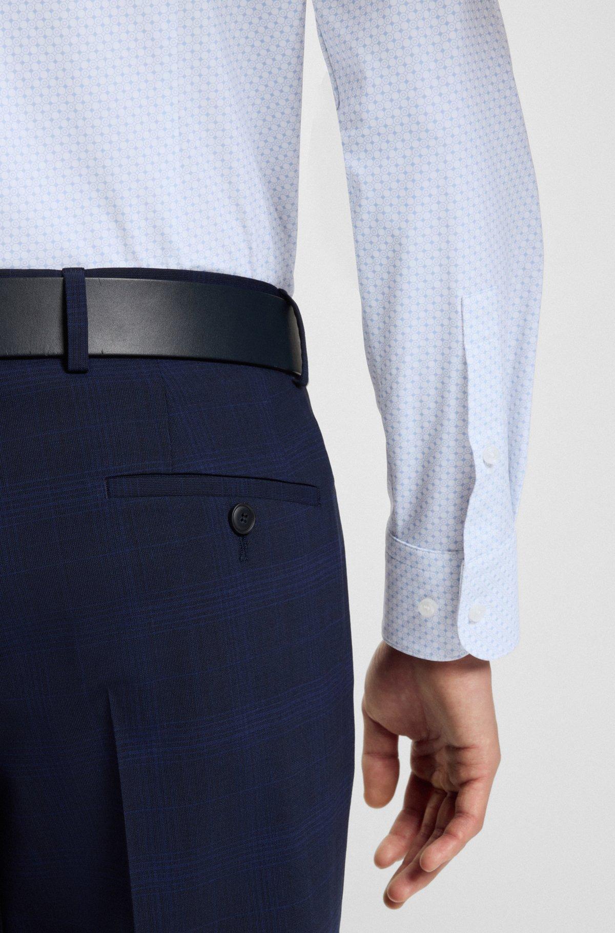 Slim-fit shirt in printed performance-stretch jersey Product Image