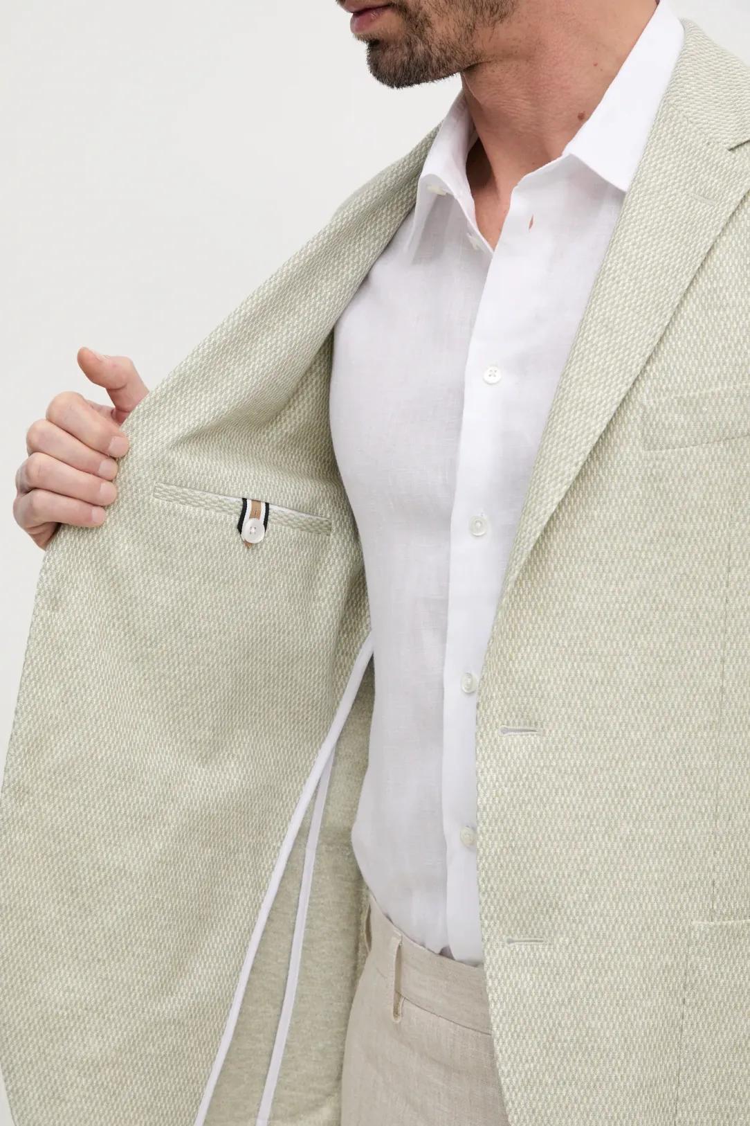Boss Regular-fit Linen Blend Blazer Product Image