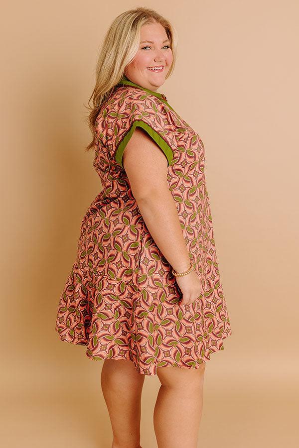 Cider Dreams Mini Dress in Olive Curves Product Image