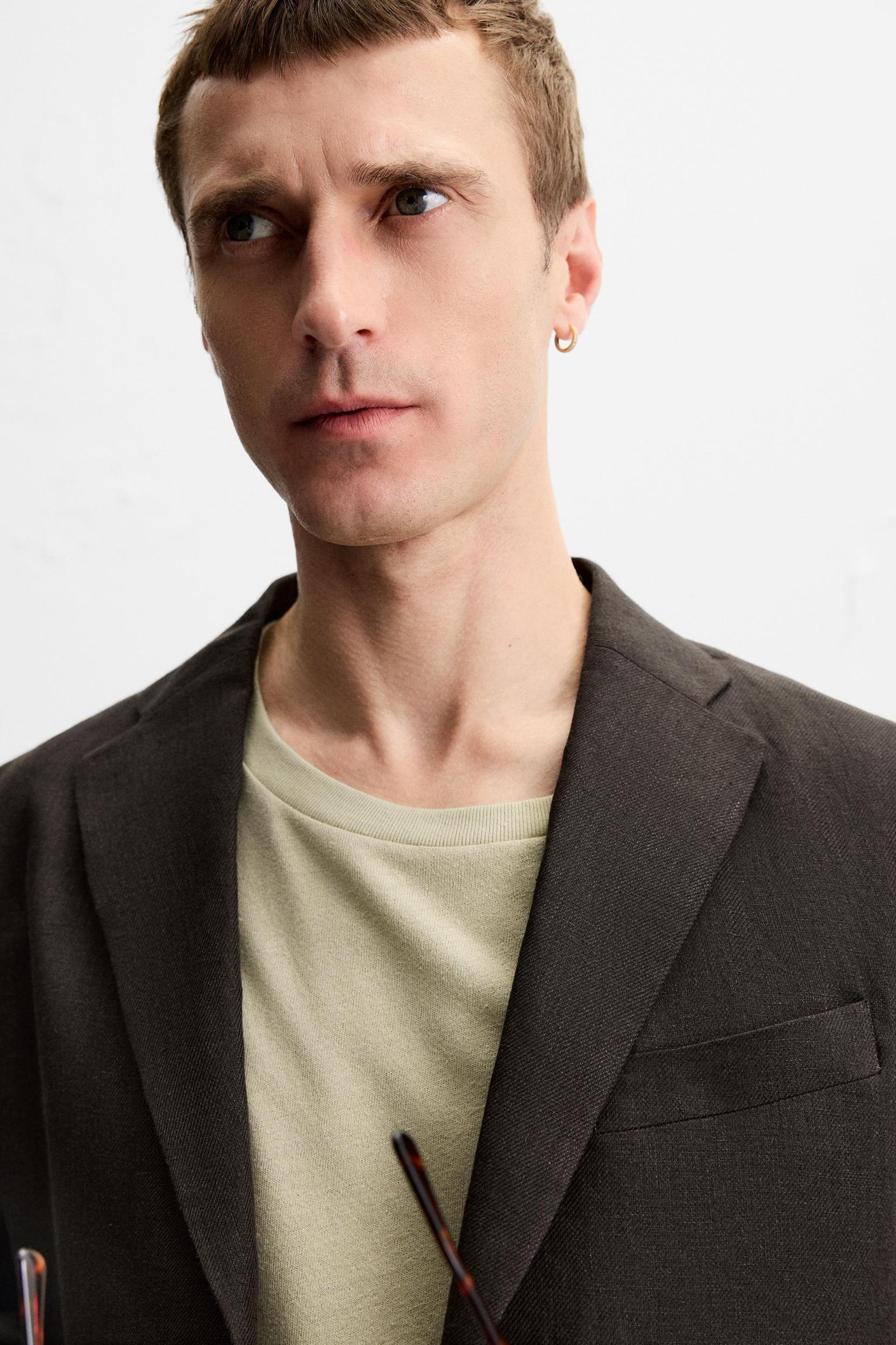 100% LINEN BLAZER Product Image