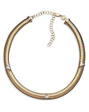 Womens Crystal 18K-Gold-Plated & White Sapphire Choker Product Image