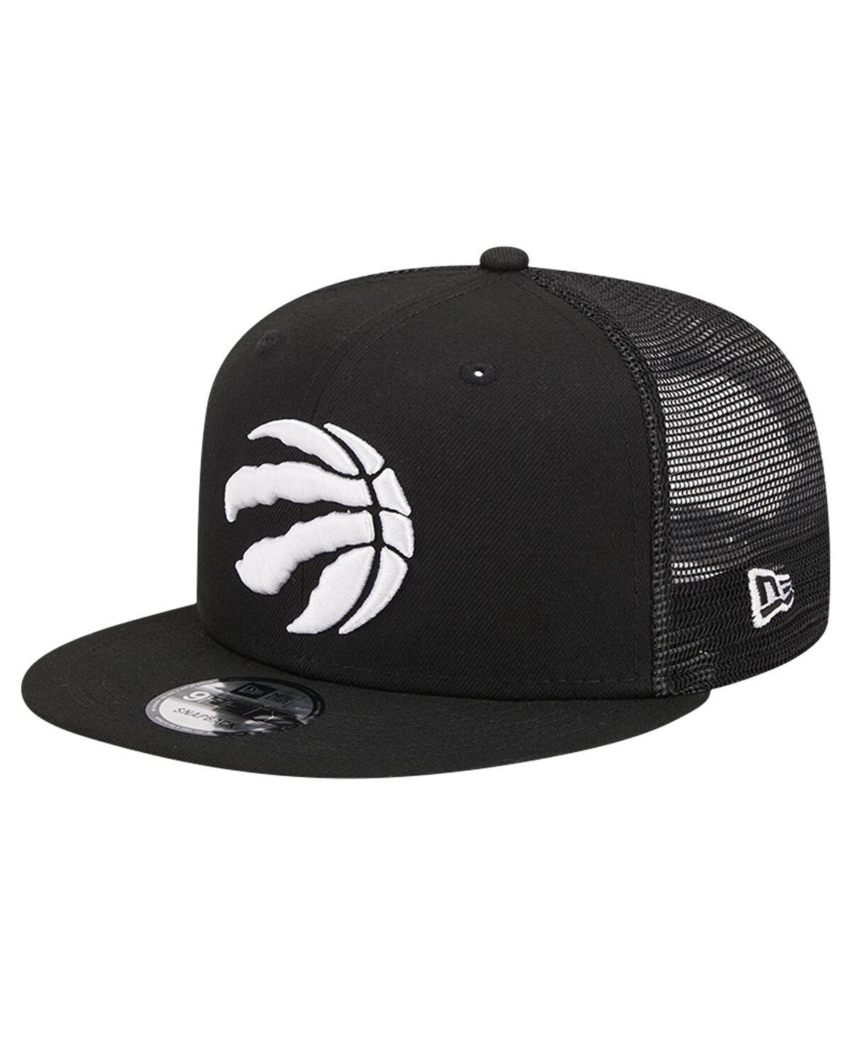 Mens New Era Black Toronto Raptors Evergreen 9FIFTY Trucker Snapback Hat Product Image