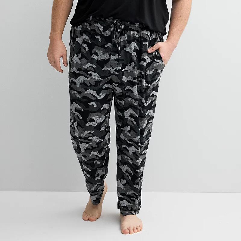 Big & Tall Sonoma Goods For Life® Supersoft Pajama Pants, Men's, Size: 2XB, Camo Black Product Image