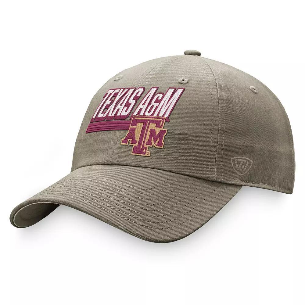 Men's Top of the World Khaki Texas A&M Aggies Slice Adjustable Hat, Beig K Product Image