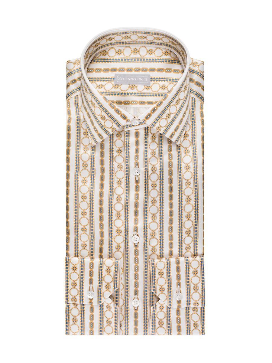 Mens Handmade Silk Dress Shirt Product Image