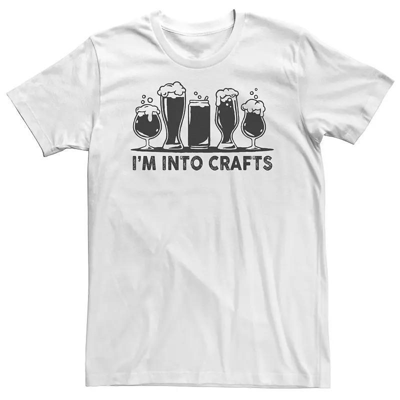 Big & Tall I'm Into Crafts Beer Lineup Tee, Men's, Size: 4XL Tall, White Product Image