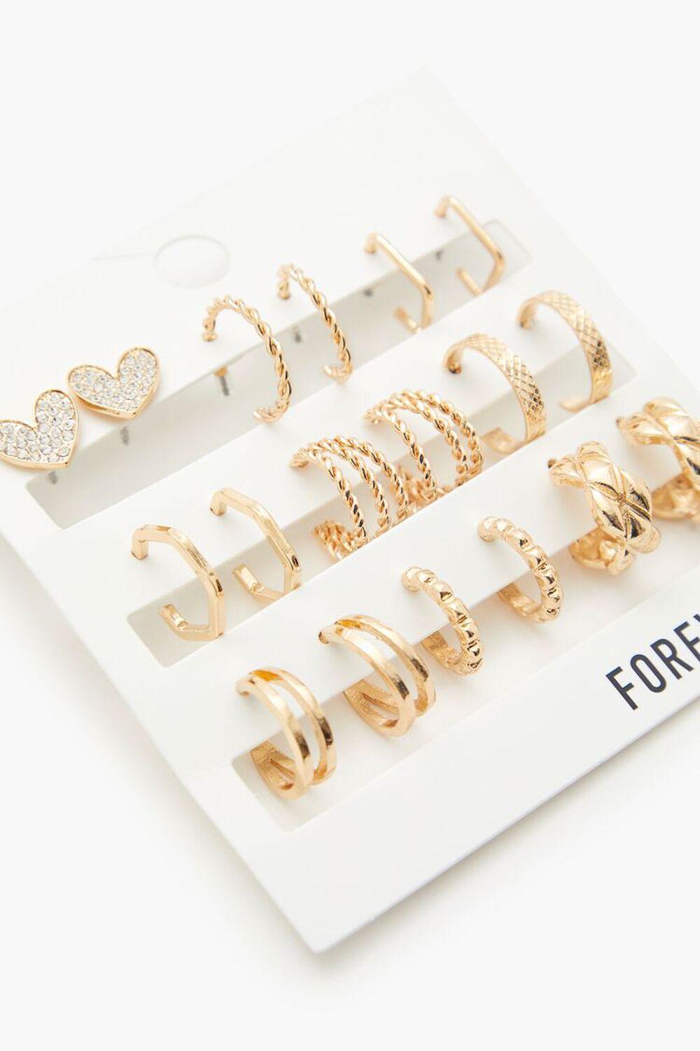 Assorted Hoop & Heart Earrings Set | Forever 21 Product Image