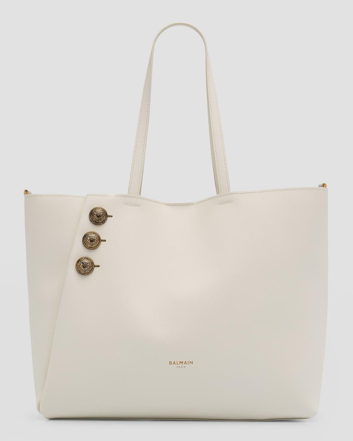 Embleme Shopper Tote Bag in Smooth Leather Product Image