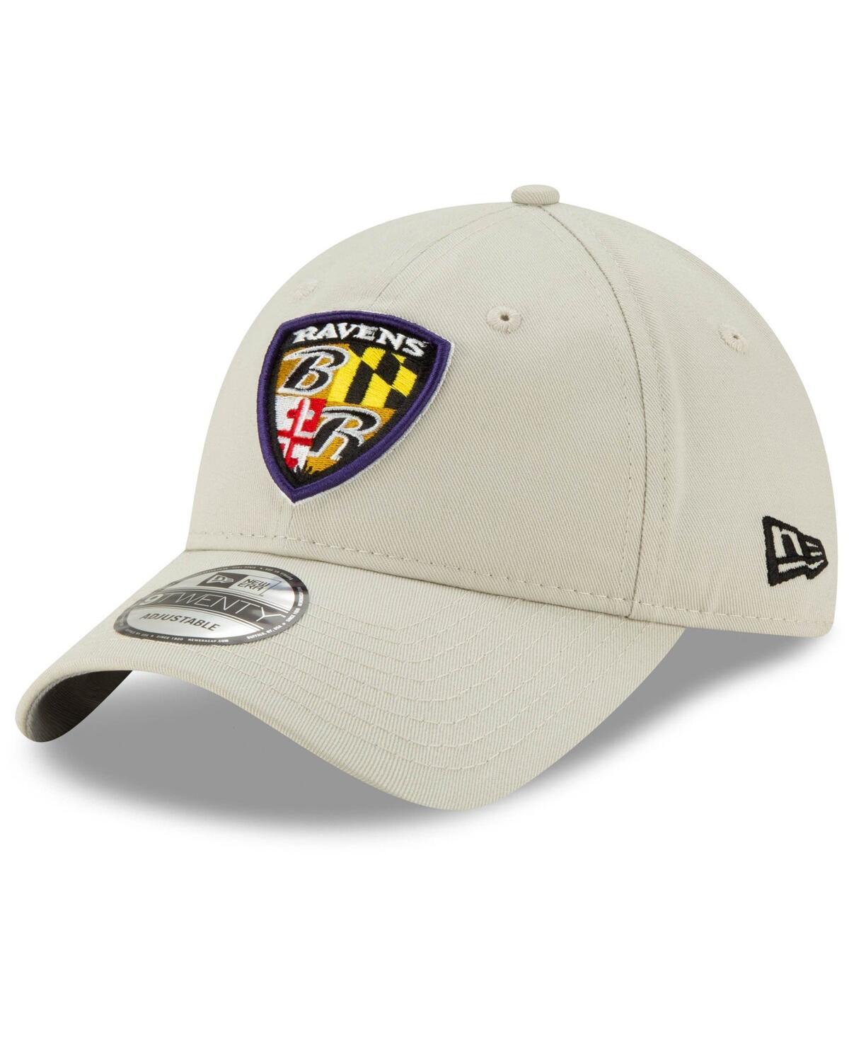 Mens New Era Khaki Baltimore Ravens Shield Playmaker 9TWENTY Adjustable Hat Product Image