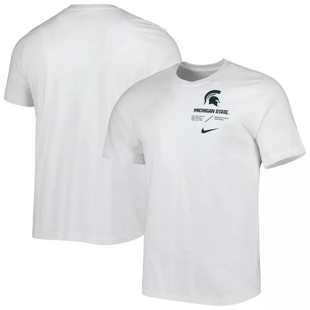 Men's Nike White Michigan State Spartans Team Practice Performance T-Shirt, Size: 2XL Product Image