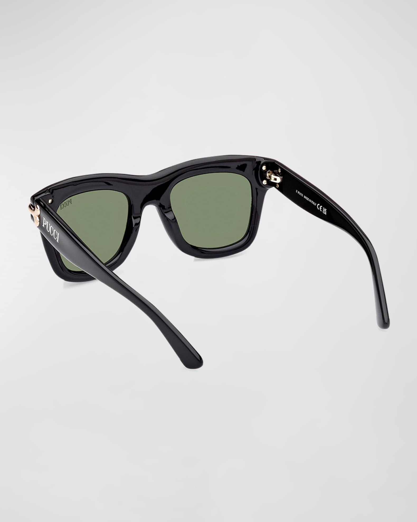 Logo Acetate Square Sunglasses  Product Image