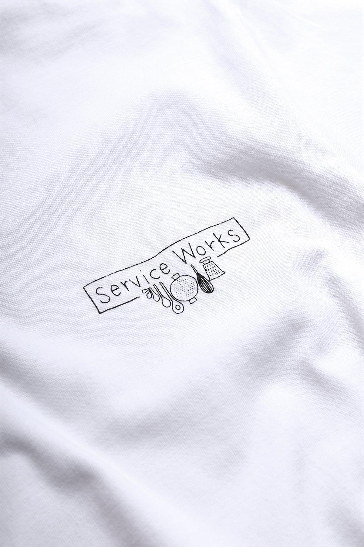 Service Works - Scribble Logo Tee - White Product Image