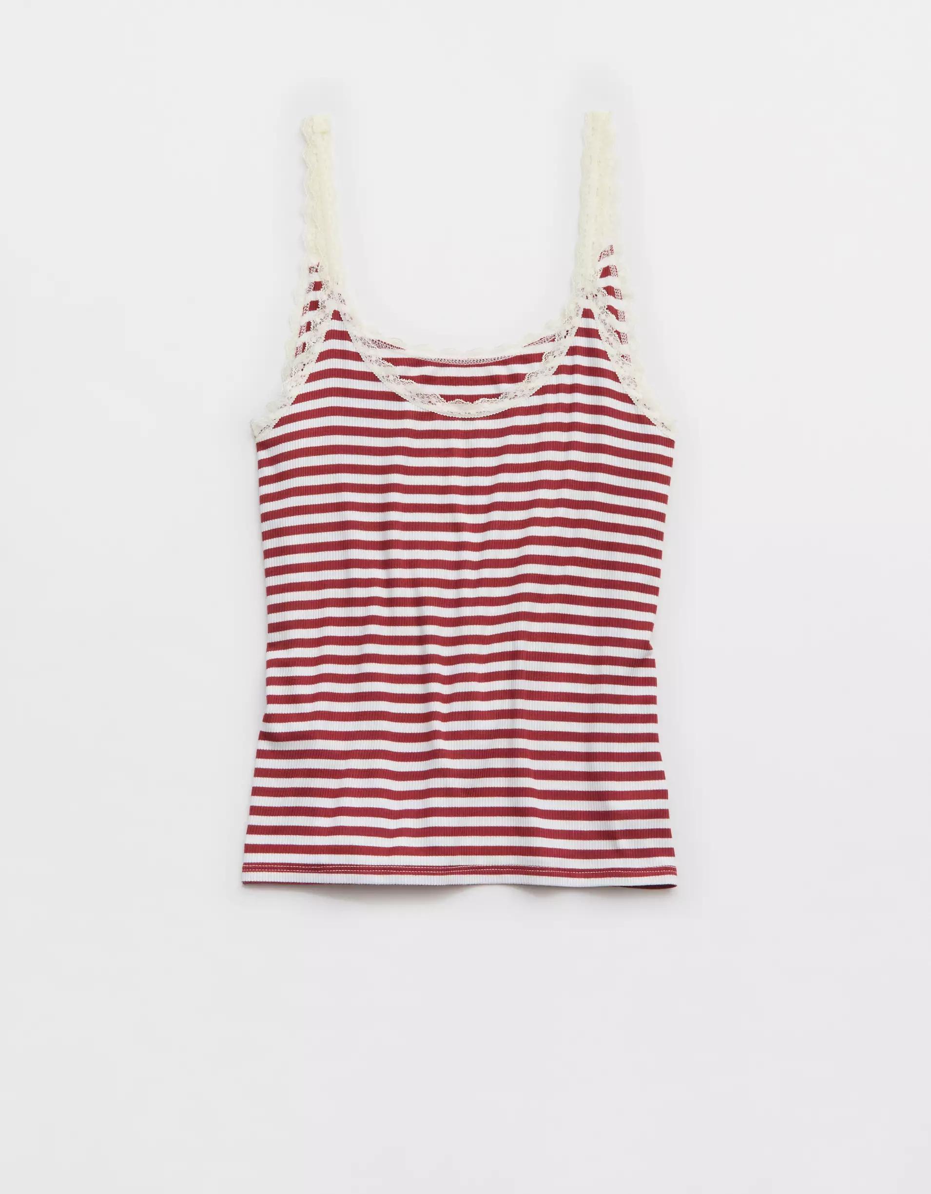 Aerie Real Soft® Lace Trim Tank Product Image