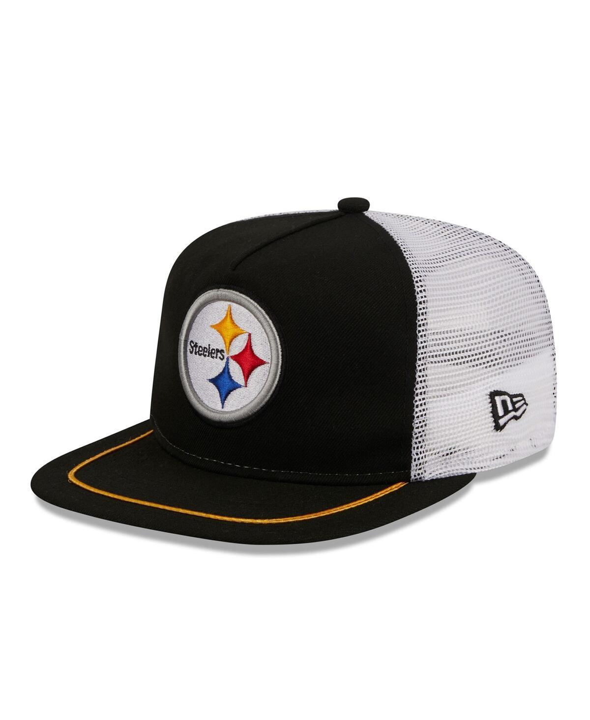 Mens New Era /White Pittsburgh Steelers Original Classic Golfer Adjustable Hat Product Image