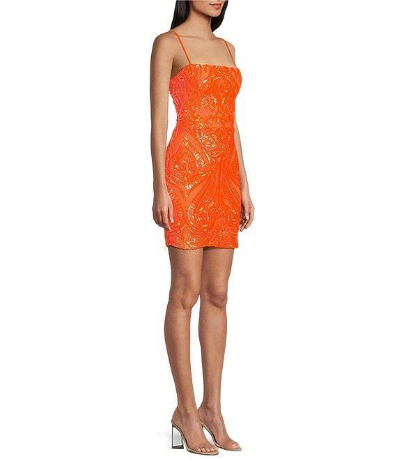 B. Darlin Sequin Open Back Bodycon Dress Product Image