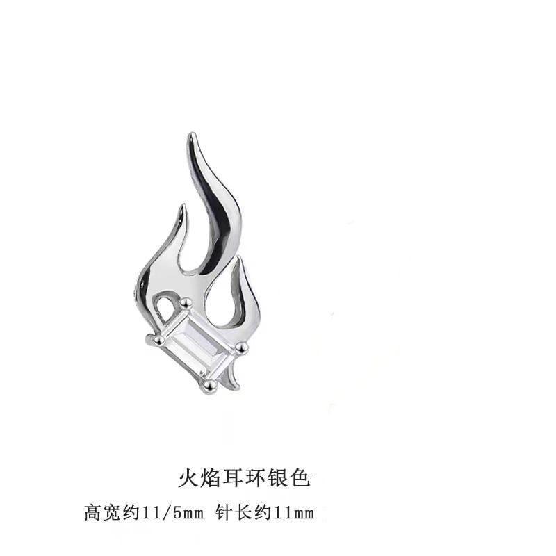 Flame Rhinestone Alloy Stud Earring (Various Designs) / Set Product Image