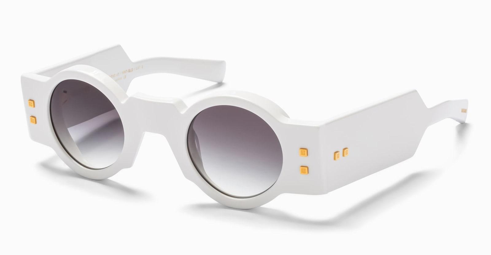 BALMAIN Olivier - White Sunglasses In Black Product Image