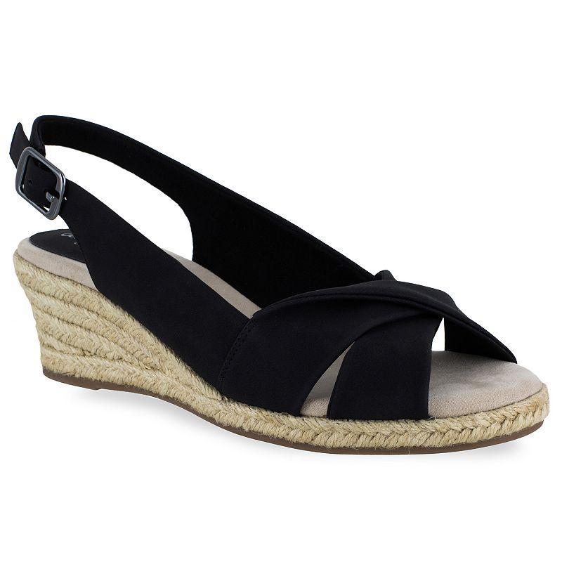 Easy Street Maureen Womens Espadrille Wedge Sandals Product Image