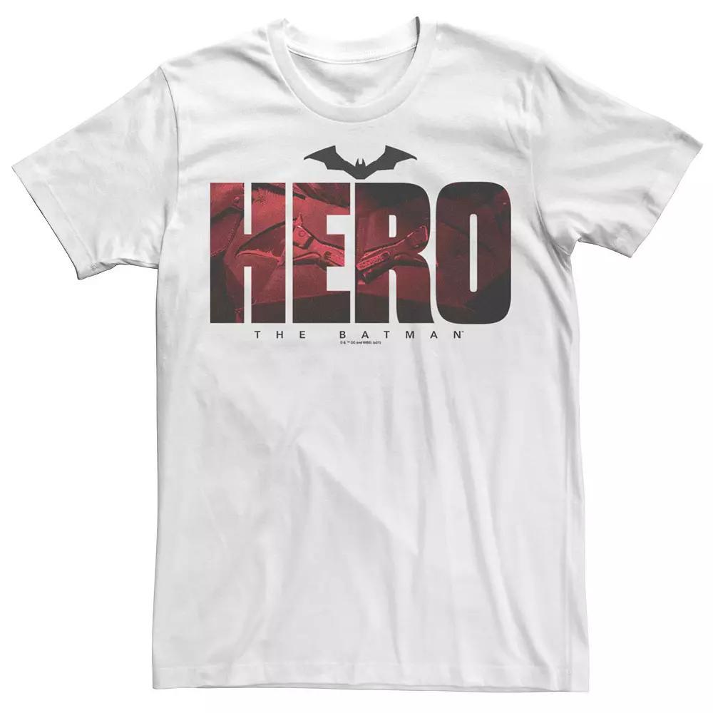 Men's DC Batman Hero Red Graphic Tee, Size: XXL, White Product Image