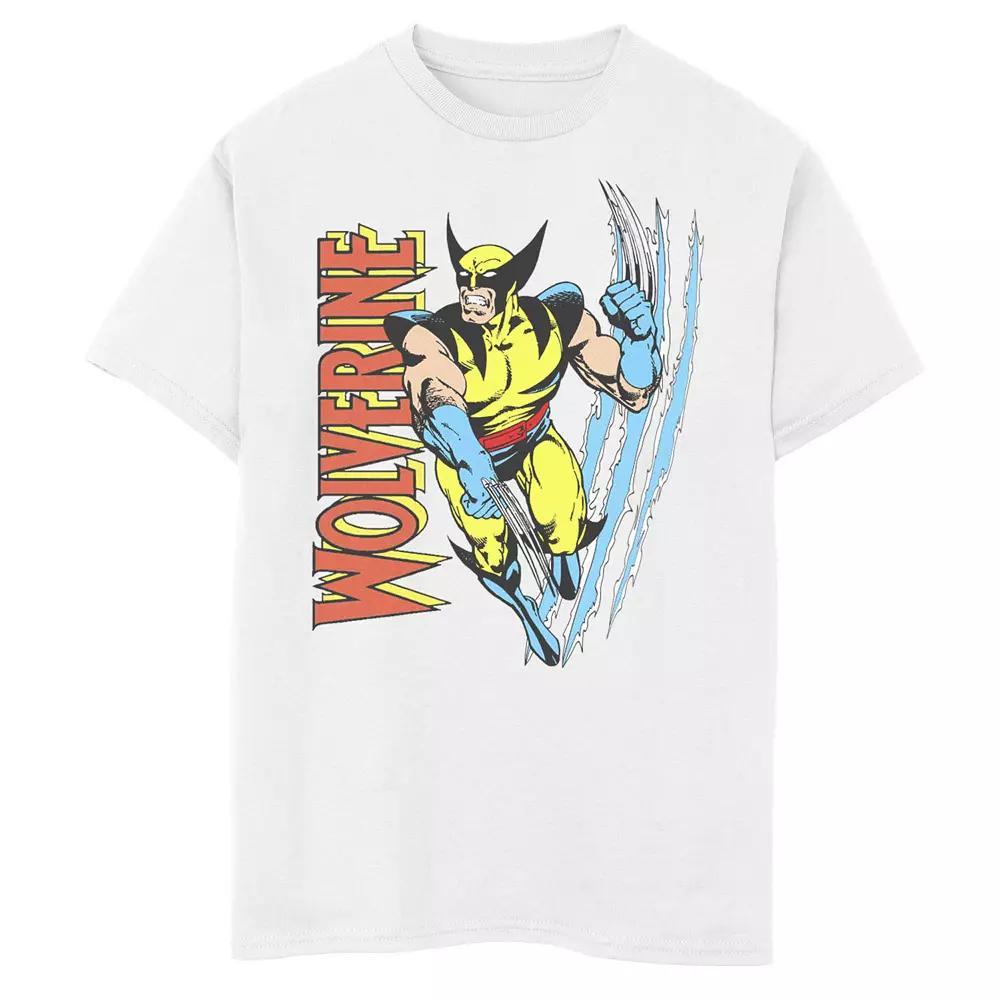 Boys 8-20 Marvel X-Men Wolverine Vintage Claw Slice Graphic Tee, Boy's, Size: Large, White Product Image