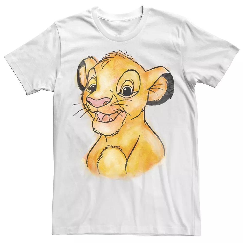 Disney's The Lion King Simba Men's Water Color Sketch Tee, Size: Medium, White Product Image