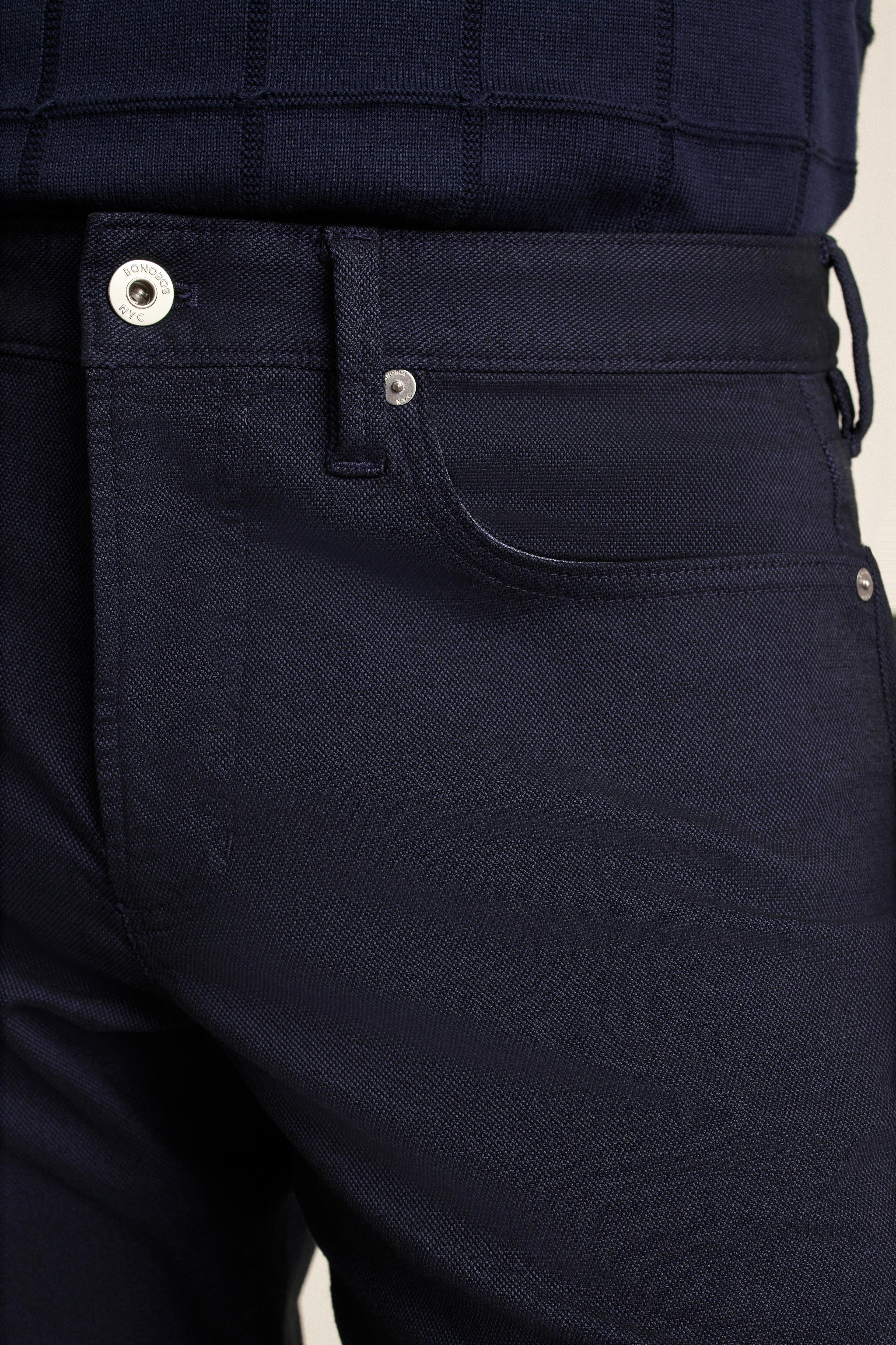 Italian Textured 5-Pocket Pants Product Image